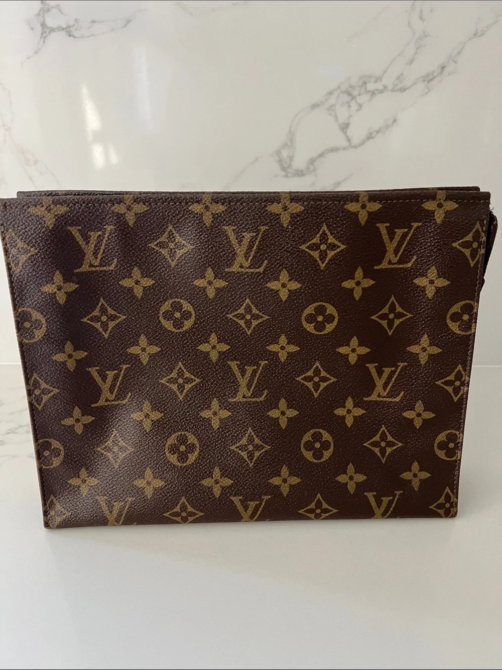 Louis Vuitton Vintage Brown Monogram Canvas Toiletry Pouch